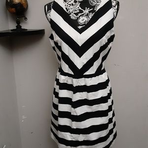 Ann Taylor LOFT Black & White Stripe Dress